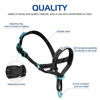 Picture of Pawaboo Dog Muzzle, Head Halter Collar for Dog, Pet Dog Nylon Reflective Adjustable Loop Anti-Biting Barking Control Easy Fit Dog Stops Dog Pulling Head Leash, Small Size, Black