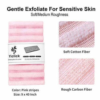 Yiclick Exfoliating Washcloth Towel [3 Pack], Japanese Exfoliating Bath  Wash Cloth for Body Exfoliation, Korean Back Scrubber Washer for Shower