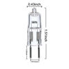 Picture of Deezio 12 Volt 75 Watts GY6.35 T4 Halogen Light Bulb with Glass 2-Pin, 1600 Lumens, 3000K Bulb Color Temp, 4-Pack