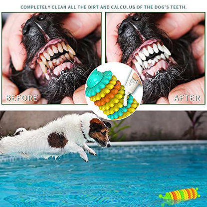 Picture of TIANHAO Dog Toys for Aggressive Chewers, Natural Rubber Indestructible Teeth Cleaning Dog Chew Toys for Small Medium Large Dogs, Outdoor Entertainment Interactive Puppy Chew Toys for Training, Green