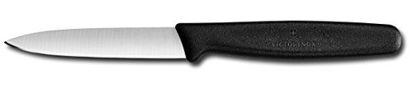 Picture of Victorinox 3.25 Inch Paring Knife with Straight Edge, Spear Point, Black