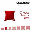 Picture of Deconovo Decorative Velvet Throw Pillow Covers for Christmas Decoration - 16x16 in, Set of 2, Right Red