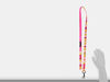 Picture of Small Neon Pink/Multi Stripe Dog Leash: 3/4" Wide, 4ft Length - Made in USA.