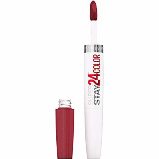 Picture of Maybelline New York SuperStay 24, 2-Step Long Lasting High-Impact Color Liquid Lipstick and Balm, Satin Finish, 930 City Ablaze