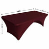 Picture of Eurmax Spandex Table Cover 4 ft. Fitted 30+ Colors Polyester Tablecloth Stretch Spandex Table Cover-Table Toppers,4 FT Table Cover Open Back (4Ft, Maroon)