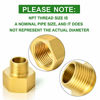 Picture of TAISHER 5PCS Brass Pipe Fitting, Reducer Adapter, 1/8-Inch Male Pipe x 1/4-Inch Female Pipe