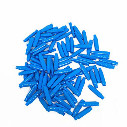 Picture of 100PC Blue B Connectors Silicone Filled Wet B Wire Gel Telephone Alarm Wire Crimp Bean Type Splices for Low Voltage