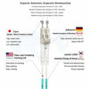 Picture of FLYPROFiber 2M OM4 LC to LC Fiber Patch Cable | Length Options: 0.2m-50m, 40GB/100GB Duplex LC-LC 50/125um Multimode Fiber Optic Cable Cord LSZH 2Meter(7ft)