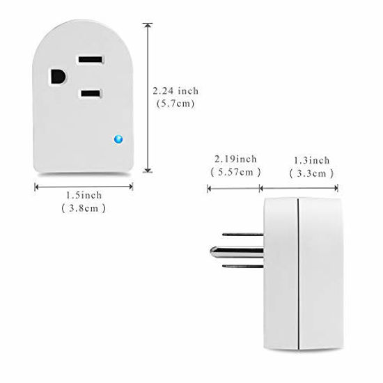 Picture of Single Surge Protector Plug, Grounded Outlet Wall Tap Adapter with Indicator Light, 1 Outlet,245J/125V, UL, White, 2Pack