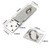 Picture of Door Locks Hasp Latch, 5 Inch Stainless Steel Safety Packlock Clasp Hasp Lock Latch, Extra Thick Gate Lock Hasp with Screws Brushed Finish 2 Pack (5inch)