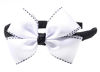 Picture of Anna Belen Girls"Sara" Stitched Grosgrain Bow Headband O/S Black and White