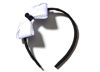 Picture of Anna Belen Girls"Sara" Stitched Grosgrain Bow Headband O/S Black and White