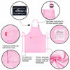 Picture of ALIPOBO Kids Apron and Chef Hat Set, Children's Adjustable Bib Apron with 2 Pockets. Cute Boys Girls Kitchen Apron for Cooking, Baking, Painting, Training Wear (6-12 Year, Pink)