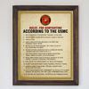 Picture of "Rules for Gunfighting According to the USMC"-U.S. Marine Corps Wall Art- 8 x 10" Distressed Patriotic Print-Ready to Frame. Home-Office-Military Decor. Perfect Gift for All Marines! Semper Fi!