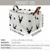 Picture of BOOHIT Rectangular Storage Basket,Nursery Hamper Canvas Fabric Toy Storage Organizer Bin,Waterproof Storage Box,Laundry Basket for Kid Rooms,Playroom,Shelves,Toy Basket,Gift Basket (Deer head)