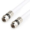 Picture of Postta Digital Coaxial Cable(20 Feet) Quad Shielded White RG6 Cable with F-Male Connectors