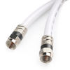 Picture of Postta Digital Coaxial Cable(20 Feet) Quad Shielded White RG6 Cable with F-Male Connectors