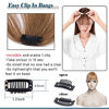 Picture of S-noilite Clip in Bangs Human Hair Thin Air Bangs Extension with Temples 1 Clip One Piece Clip on Bangs Hairpieces Soft Remy Hair For Women (Light Brown)