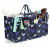 Picture of Cosmetic Bag for Women Cute Printing 14 Pockets Expandable Makeup Organizer Purse with Handles (Large Heart)