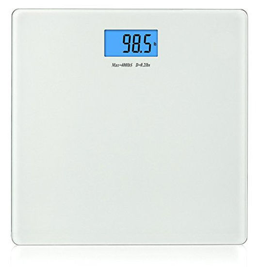 Digital Body Weight Bathroom Scale, Large Blue LCD Backlight Display- 400  Pounds