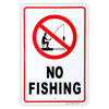 Picture of No Fishing Sign, 14"x 10" .04" Aluminum Reflective Sign Rust Free Aluminum-UV Protected and Weatherproof