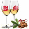 Picture of Edgy Christmas Wine Glass Drink Markers - Wine Charms Alternative - 18 Static Cling Reusable Stickers