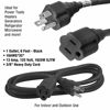 Picture of BindMaster Heavy Duty Extension Cord/Wire Power Cable, Indoor/Outdoor, 16/3, Single Outlet, 10 Feet, UL Listed, Black