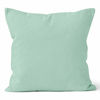 Picture of Encasa Homes Throw Pillow Cover 2pc Set - Mint Green - 16 x 16 inch Solid Dyed Cotton Canvas Square Accent Decorative Cushion Case for Couch Sofa Chair Bed & Home