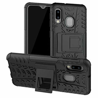 Picture of Galaxy A10E Case, Samsung A10E Case, SKTGSLAMY [Shockproof] Tough Rugged Dual Layer Protective Case Hybrid Kickstand Cover for Samsung Galaxy A10E (Black)