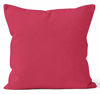 Picture of Encasa Homes Throw Pillow Cover 2pc Set - Fuchsia Pink - 18 x 18 inch Solid Dyed Cotton Canvas Square Accent Decorative Cushion Case for Couch Sofa Chair Bed & Home