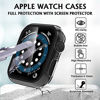 Picture of Arae Watch Case Compatible for Apple Watch Series 6 5 4 SE 40mm with Tempered Glass Screen Protector for Men Women - 2 Packs Black+Clear