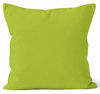 Picture of Encasa Homes Throw Pillow Cover 2pc Set - Lime Green - 16 x 16 inch Solid Dyed Cotton Canvas Square Accent Decorative Cushion Case for Couch Sofa Chair Bed & Home