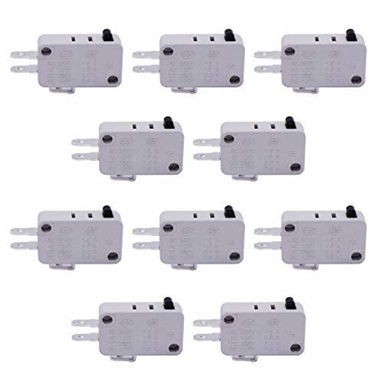 Picture of TWTADE / 10pcs Universal Microwave Door Oven Freezer Micro Limit Switch Series AC/DC 125V 250V V-15-1C25 Snap Action for Arduino