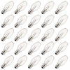 Picture of 25 Pack Clear Night Light Bulbs, 7 Watt Salt Lamp Light Replacement Bulbs, Plug-in Incandescent Night Light Bulbs, E12 Candelabra Base, 120 Volt, 7 Watts