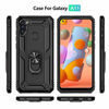 Picture of Galaxy A11 Case,Samsung A11 Case,with HD Screen Protector,YZOK [Military Grade] Ring Car Mount Kickstand Hybrid Hard PC Soft TPU Shockproof Protective Case for Samsung Galaxy A11 (Black)