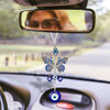 Picture of Evil Eye Car Hanging Ornament Evil Blue Eye Butterfly Charms for Rear View Mirror Evil Eye Beaded Decor Evil Eye Car Accessories Evil Eye Window Pendent for Window Car Door Frame Balcony (Chic Style)