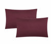 Picture of Evolive Ultra Soft Brushed Microfiber King Size 20"x40" Pillowcases Pair Set of 2 (Wine, 20"x40" King Size Pillowcases)