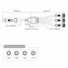 Picture of BTF-LIGHTING 2 Core 2 pin Big Size IP65 Y Shape 1 Male-Divided-3 Female Spillter Connctor Black Plastics 0.75mm²/18AWG 22mm Nut Support All BTF-LIGHTING 2 pin Connector 1 PCS