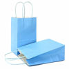 Picture of AZOWA Gift Bags Large Kraft Paper Bags with Handles (7.5 x 3.9 x 9.8 in, Light Blue, 12 Pcs)