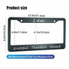 Picture of HOSNYE I am Grateful Thankful Blessed License Plate Frame Metal License Plate Cover Front Plates Frames Car Tag Frame for Women Men US Vehicles Standard