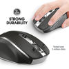 Picture of Ergo Wireless Mouse for Laptop,2.4G Mouse Ergonomic Computer Mouse with Finger Rest, 5 Adjustable DPI Levels,USB Receiver,2400DPI USB Mouse for Laptop PC Chromebook Notebook MacBook Computer,Dark Grey