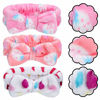 Picture of Headband for Washing Face 3 Pieces Facial Hair Band Skincare Microfiber Bowtie headband Makeup Terry Cloth Headbands Spa Shower Hair Band for Women Girls (Bright Patterns)