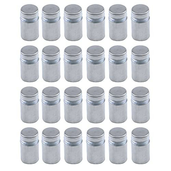 Picture of Antrader 24-Pack Stainless Steel Glass Standoff 1/2" x 3/4", Wall Mount Standoff Holder Screws Advertise Fixing Nail Sign Mounting Hardware for Displaying Acrylic Board and Signage, Silver