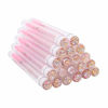 Picture of 20 Pcs Disposable Mascara Brushes Diamond Eyelash Spoolies Makeup Brush Mascara Wand in Sanitary Tube Lash Supplies (Foiled Pink)