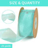 Picture of TONIFUL 1-1/2 Inch Tiffany Blue Organza Ribbon 25 Yards Sheer Chiffon Ribbons for Crafts Wedding Party Decorations Gift Wrapping Bow Making Floral Valentine's Day Christmas Decoration