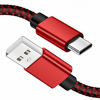 Picture of USB C Cable 10ft, Long Type C Fast Charging Cable,Durable Nylon Braided for Samsung S20 S10 S9 S8 Plus Note 9, Moto ZLG G8, BLU G9 Pro and Other USB C Charge (Red)