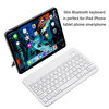 Picture of Ultra-Slim Bluetooth Keyboard Portable Mini Wireless Keyboard Rechargeable for Apple iPad iPhone Samsung Tablet Phone Smartphone iOS Android Windows (10 inch White)