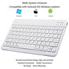 Picture of Ultra-Slim Bluetooth Keyboard Portable Mini Wireless Keyboard Rechargeable for Apple iPad iPhone Samsung Tablet Phone Smartphone iOS Android Windows (10 inch White)