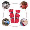 Picture of YAODHAOD Dog Boots Paw Protector, Anti-Slip Dog ShoesThese Comfortable Soft-Soled Dog Shoes are with Reflective Straps, for Small Dog (2, red)