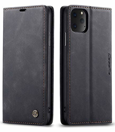 Picture of SINIANL iPhone 11 Wallet Case iPhone 11 Leather Case, Book Folding Flip Case with Kickstand Credit Card Slot Magnetic Closure Protective Cover for Apple iPhone 11 2019 6.1 inch - Black